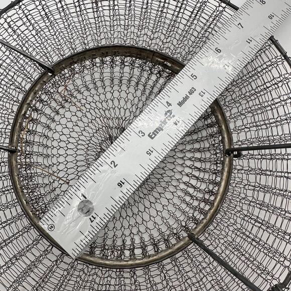 Vintage Italian Collapsible Wire Strainer Basket garden pasta mesh chicken coop - Picture 13 of 16